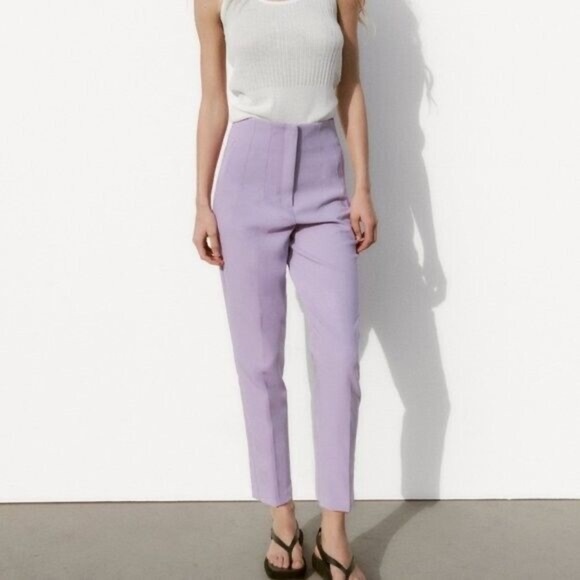 Zara Pants - ZARA Lilac Purple High Waisted Pants-Blogger Favorites!!!